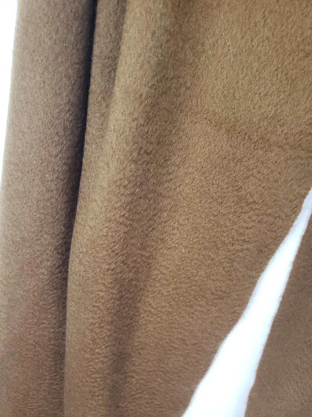 Nordstrom Brown Cashmere Rectangle Scarf Fringe Unisex Neutral Dark Camel